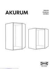 Ikea Akurum Wall Corner Cabinet Instructions Manual Pdf Download Manualslib