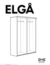 Ikea Elga Wardrobe Frame 57x23x80 Instructions Manual Pdf Download