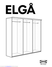 Ikea Elga Wardrobe Frame 85x23x80 Instructions Manual Pdf Download