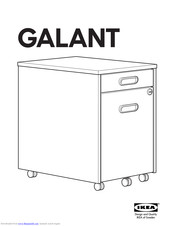 Ikea Galant Drawer Unit Casters 18x25 Instructions Manual Pdf