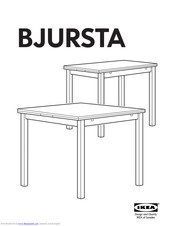 Ikea Bjursta Dining Table 20 28 35 X 35 Instructions Manual Pdf Download Manualslib