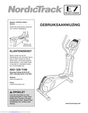 Nordictrack E7 Rear Drive Elliptical Manuals | ManualsLib