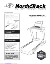 Nordictrack Elite 9700 Pro Treadmill Manuals | ManualsLib