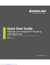 IOGEAR NetShair Link Portable Wi-Fi Router and USB Media Hub GWRH1
