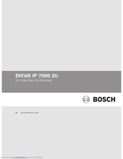 Bosch Divar Ip 7000 2u Quick Installation Manual Pdf Download