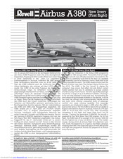 Revell Airbus A380 New Livery First Flight Manuals Manualslib