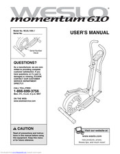 Weslo Momentum 610 Elliptical Manuals | ManualsLib