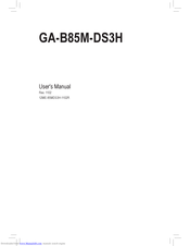 Gigabyte Ga B85m Ds3h A Manuals Manualslib