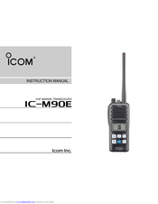 Icom Ic M90e Instruction Manual Pdf Download Manualslib