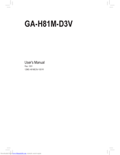 Gigabyte Ga H81m D3v Manuals Manualslib