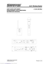 Shure ULXP4 Manuals | ManualsLib