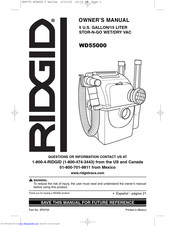 Ridgid WD55000 Manuals | ManualsLib