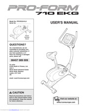 proform exercise bike manual