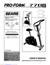 proform exercise bike manual