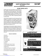 Lennox G61MP Series Manuals