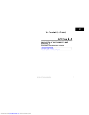 Toyota Corolla 2001 Manuals Manualslib