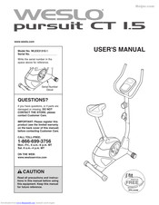 weslo pursuit ct 2.0 r exercise bike