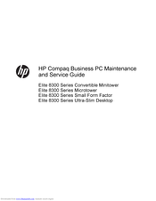 Hp Elite 8300 Series Small Form Factor Manuals Manualslib