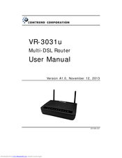 Comtrend corporation VR-3031u Manuals | ManualsLib