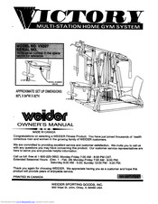 Weider Victory 527 Owner S Manual Pdf Download