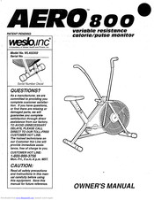 weslo aero 750 exercise bike