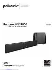 Polk audio SURROUNDBAR 4000 Manuals | ManualsLib