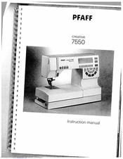 Pfaff Creative 7550 Manuals | ManualsLib