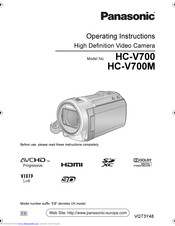 Panasonic HC-V700 Manuals