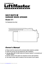 Chamberlain LiftMaster Security+ 311 Manuals | ManualsLib