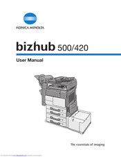 Konica Minolta Bizhub 500 Manuals Manualslib