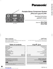 Panasonic Rx Ct65 Manuals Manualslib