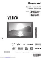 Panasonic Viera Th 42pz700e Manuals Manualslib