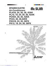 Mitsubishi electric Mr.Slim PK36FK Manuals | ManualsLib