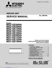Mitsubishi electric Mr. Slim MSZ-GE18NA Manuals | ManualsLib