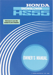 Honda HS55 Manuals | ManualsLib