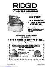 Ridgid WD4050 Manuals | ManualsLib