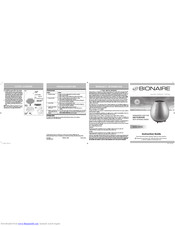 Bionaire BAP600 Manuals