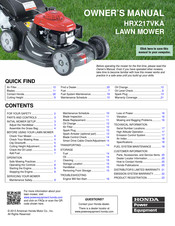 Honda HRX217VKA Manuals | ManualsLib