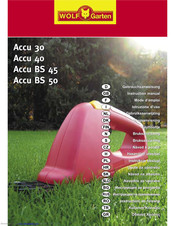 Wolf Garten Accu 40 Manuals