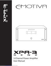 Emotiva Gen 2 XPA-3 Manuals
