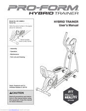 Pro Form Hybrid Trainer User Manual Pdf Download Manualslib
