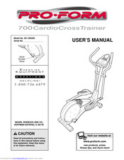 Pro-form 700 CardioCrossTrainer Manuals | ManualsLib