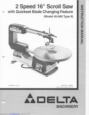Delta 40 560 Type Ii Manuals Manualslib