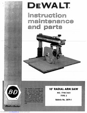 Dewalt 7740 Type 2 Use And Care Manual Pdf Download Manualslib