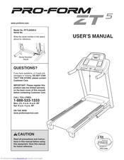 Pro-form ZT5 Manuals | ManualsLib