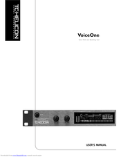 Tc Helicon Voiceone Manuals Manualslib