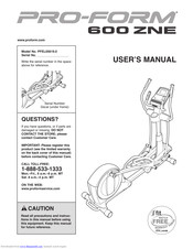 Proform 6.0 manual