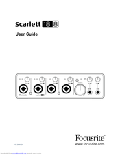 Focusrite Scarlett 18i8 Manuals | ManualsLib