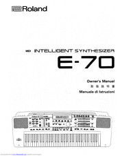 Roland E-70 Manuals | ManualsLib