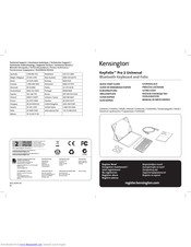 Kensington KeyFolio Pro 2 Universal Manuals | ManualsLib